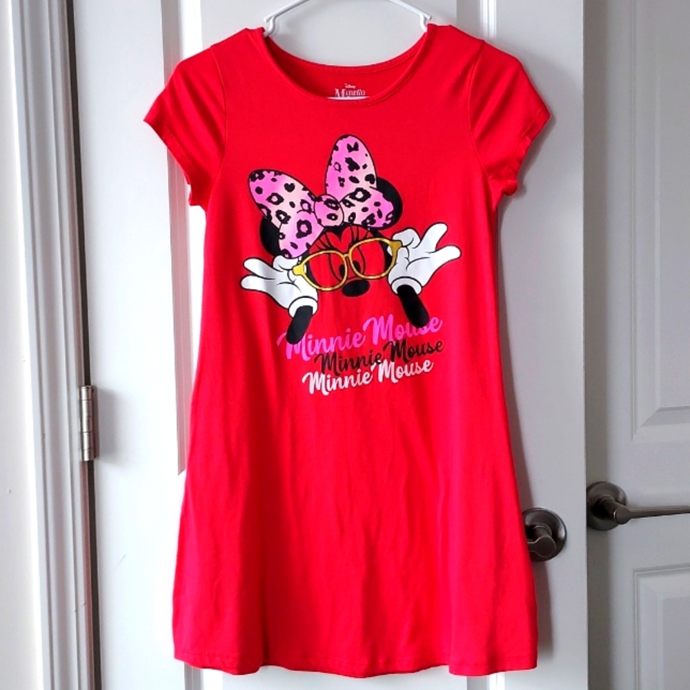 Disney Minnie Mouse short sleeve dress red 10/12
